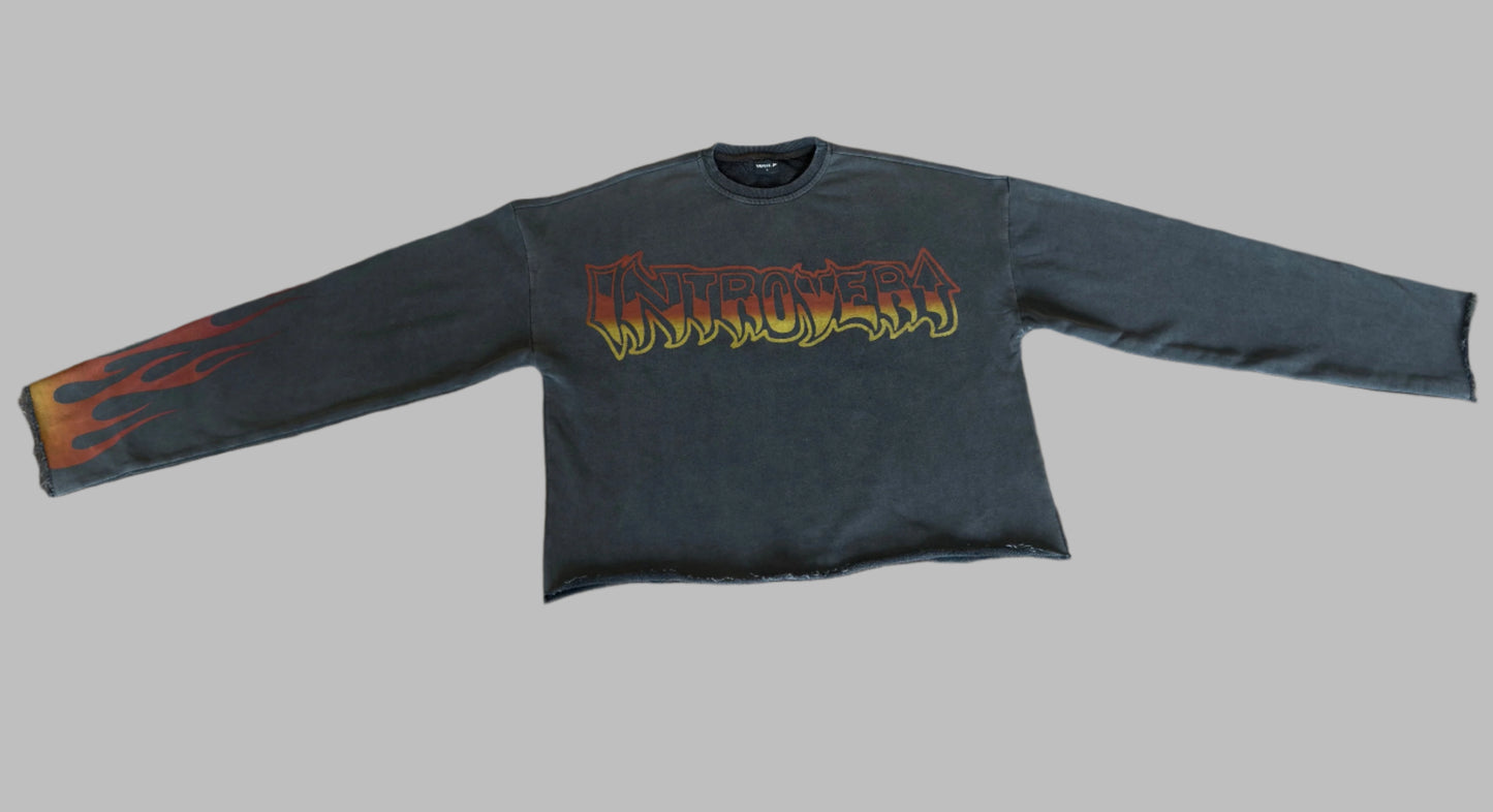 Introvert Wulf Grey Long Sleeve Tee