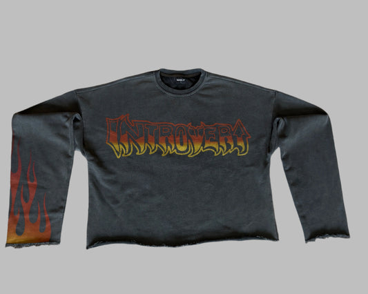 Introvert Wulf Grey Long Sleeve Tee